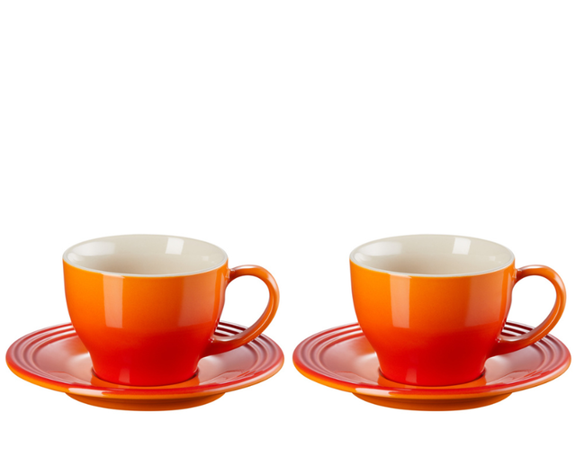 SET 2 CANECAS 200ML COM PIRES Laranja Le Creuset