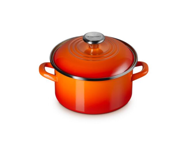 CAÇAROLA REDONDA 20CM EOS (PEG INOX) Laranja Le Creuset