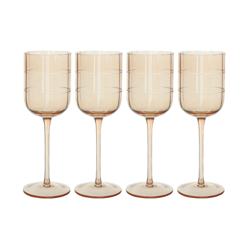 JOGO C/4 TAÇAS DE VINHO ÂMBAR GAYA 370ML