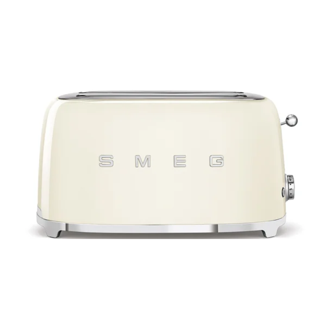 TORRADEIRA 4 FATIAS CREME 220V - SMEG | Torradeira prática com design retrô elegante.