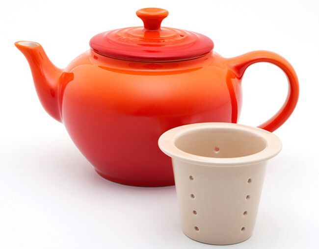 BULE DE CHÁ C/INFUSOR 600ML Laranja Le Creuset
