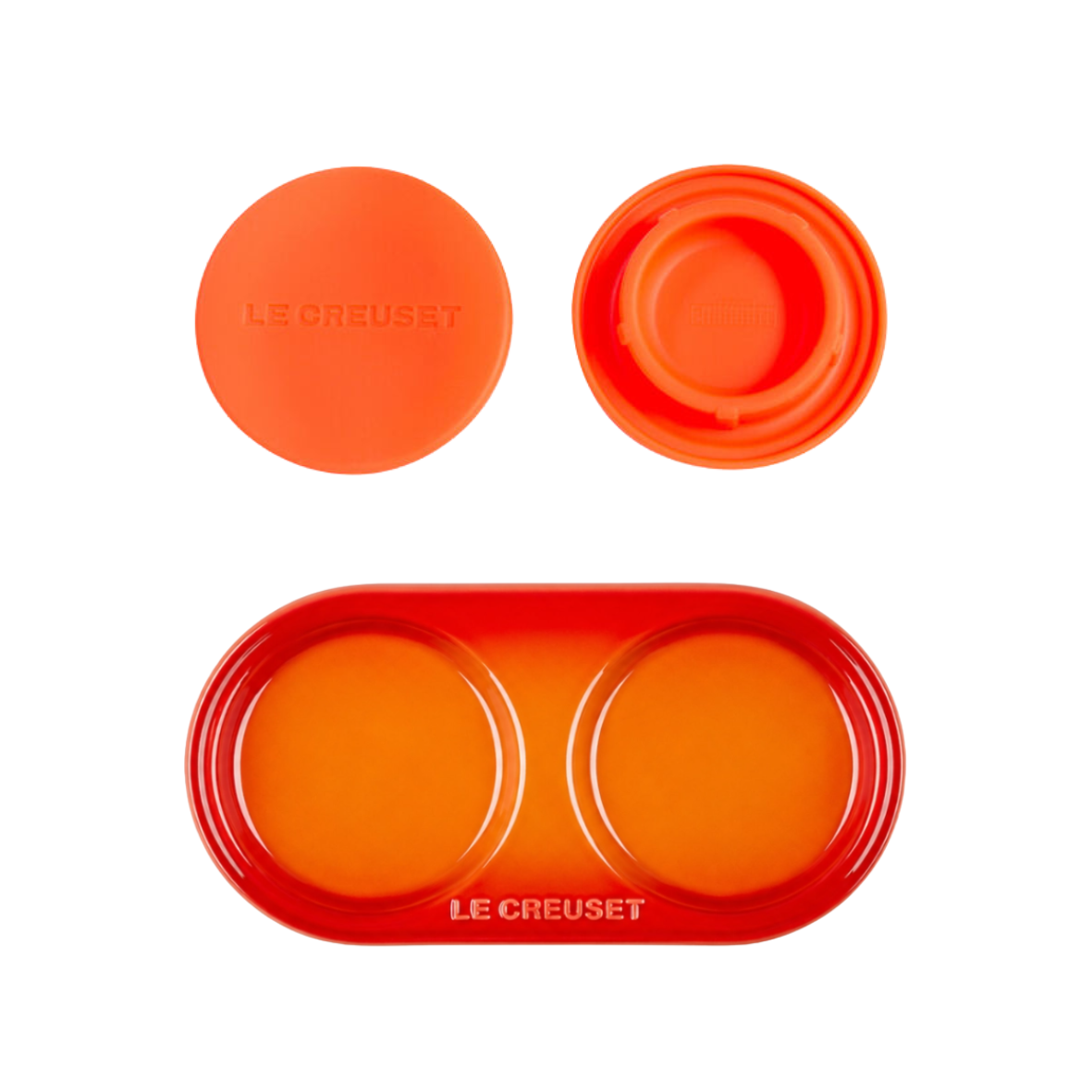 KIT BANDEJA E TAMPAS PARA MOEDORES Laranja Le Creuset