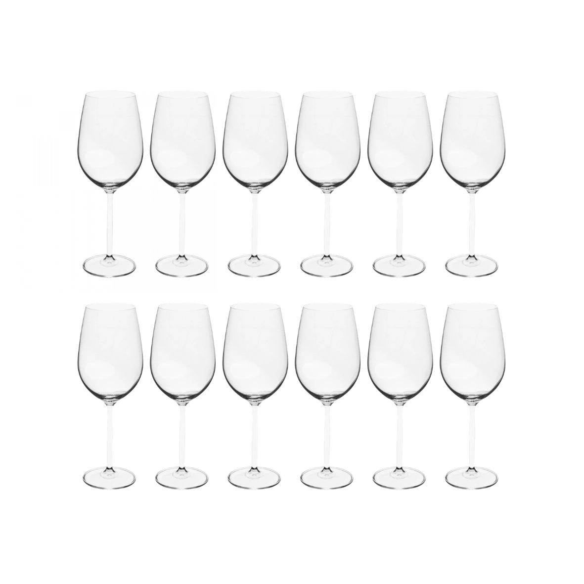 JOGO 12 TAÇAS VINHO DE CRISTAL ECOLÓGICO 750ML