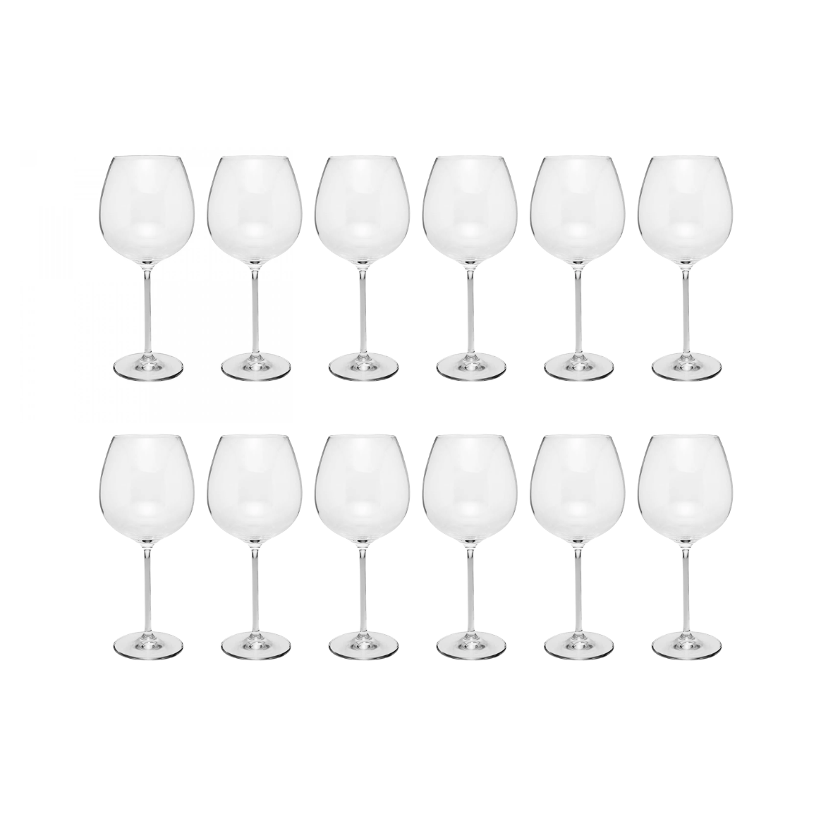 JOGO 12 TAÇAS VINHO DE CRISTAL ECOLÓGICO 660ML